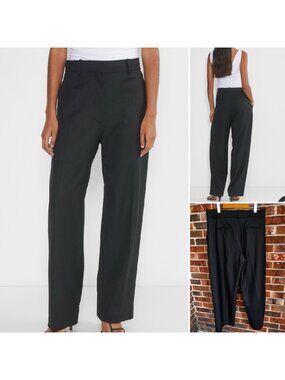 Aritzia Wilfred Praise Pant  Size 12 Relaxed mid-rise wide-leg twill pants